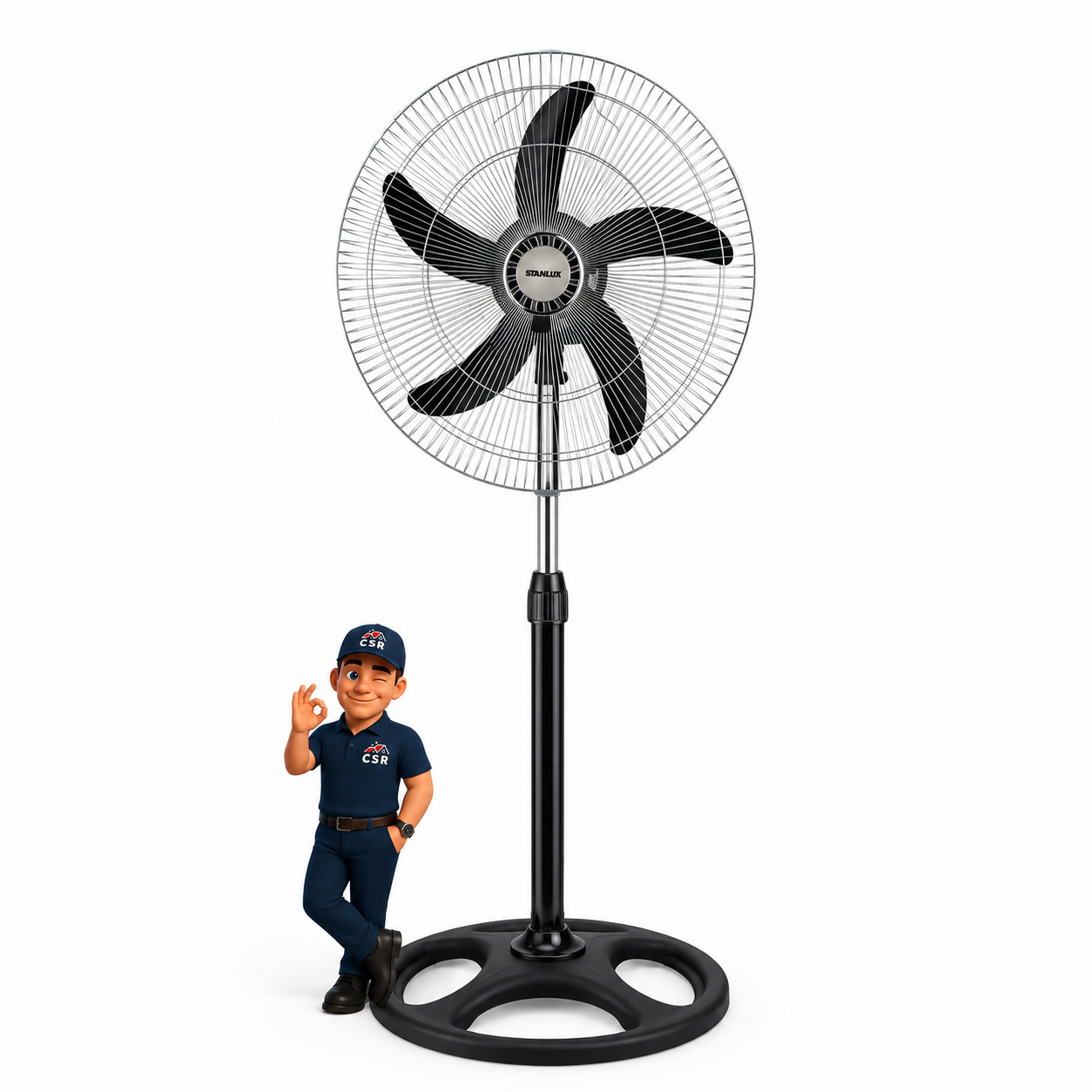 VENTILADOR DE PIE STANLUX ALETA METALICA 18 PULGADAS