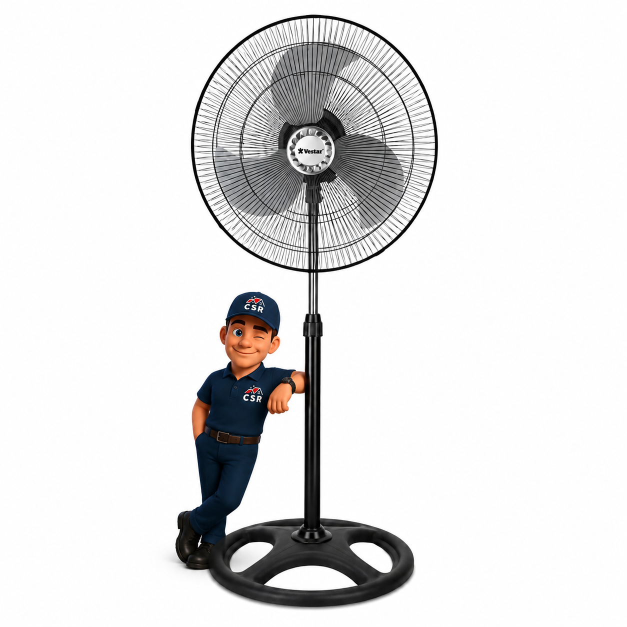 VENTILADOR DE PIE VESTAX ALETA METALICA